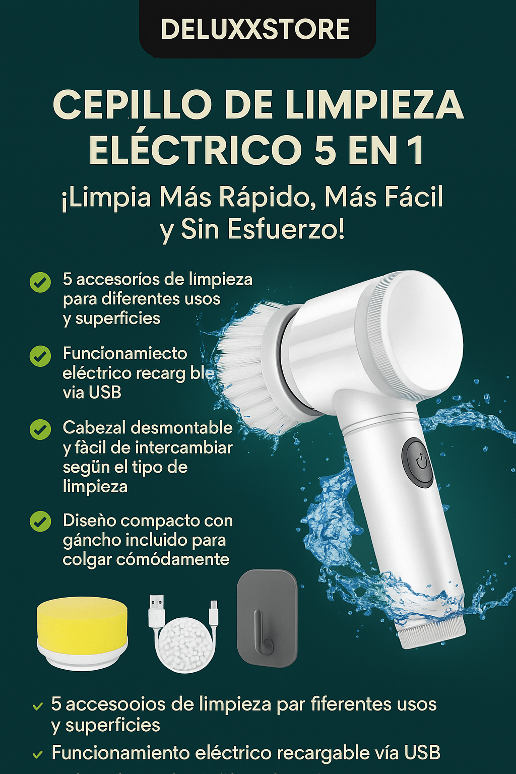 Cepillo Eléctrico 5-en-1